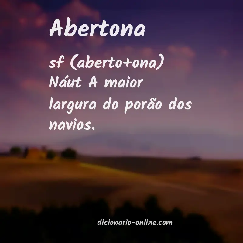 Significado de abertona