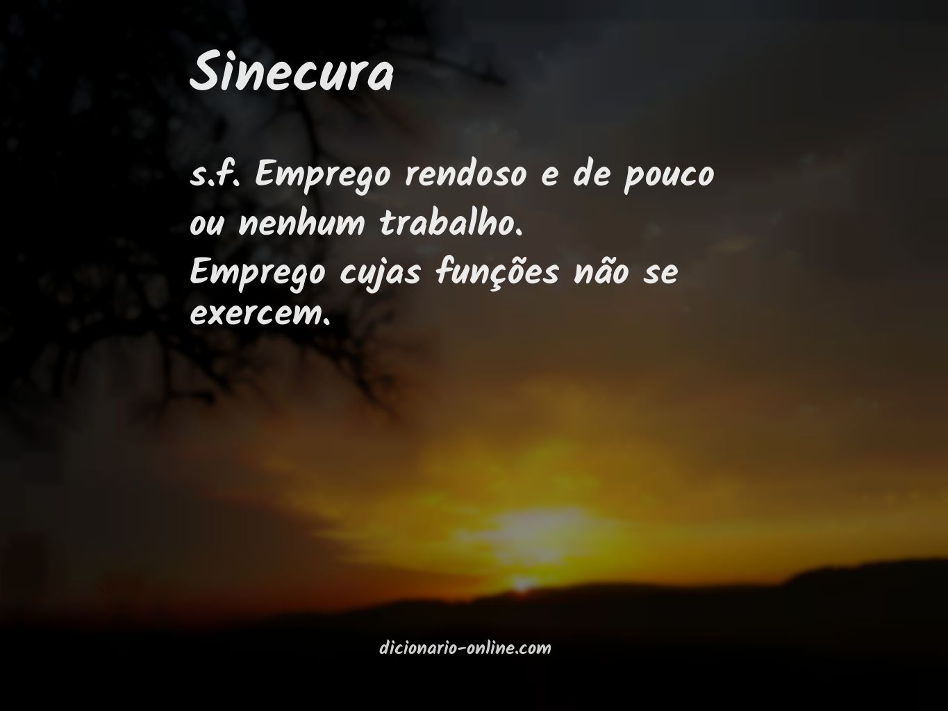 Significado de sinecura