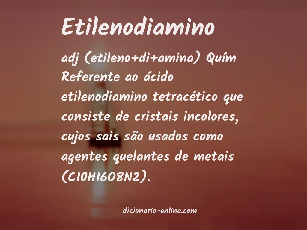 Significado de etilenodiamino