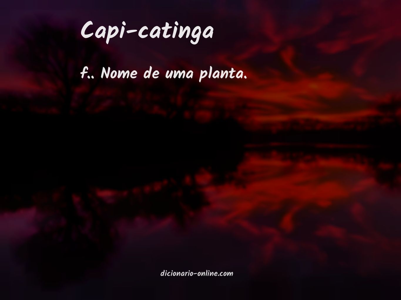 Significado de capi-catinga