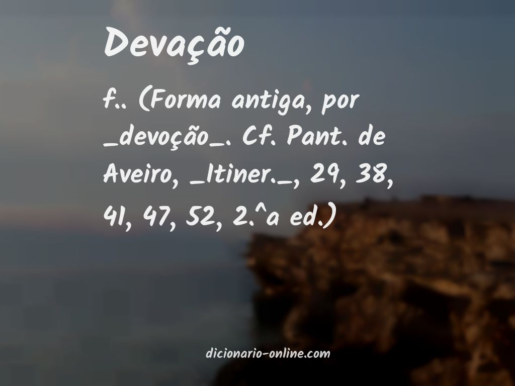 Significado de devação