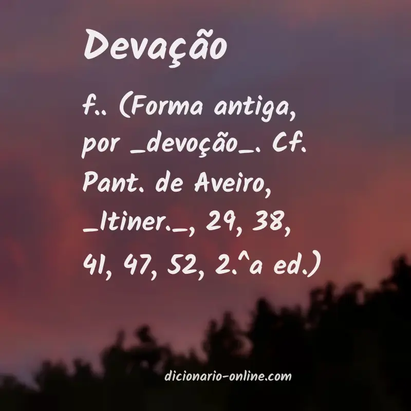 Significado de devação