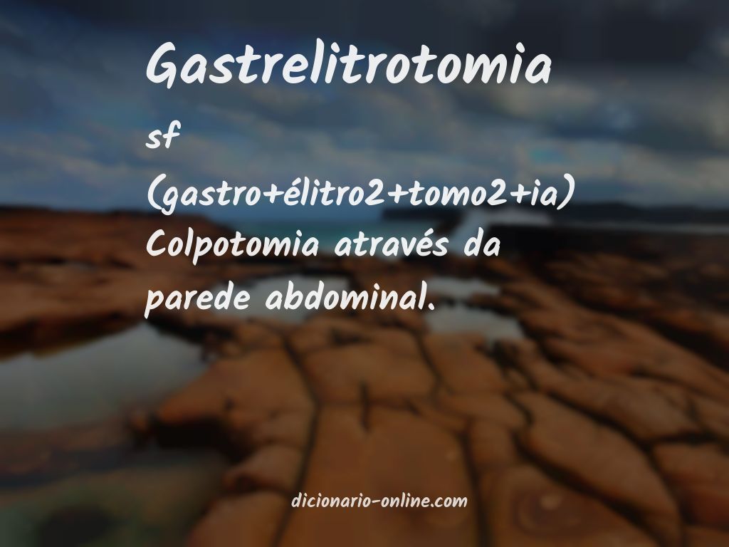 Significado de gastrelitrotomia