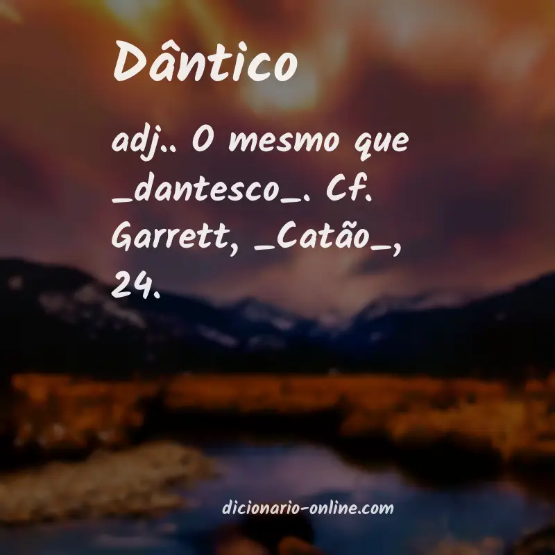 Significado de dântico