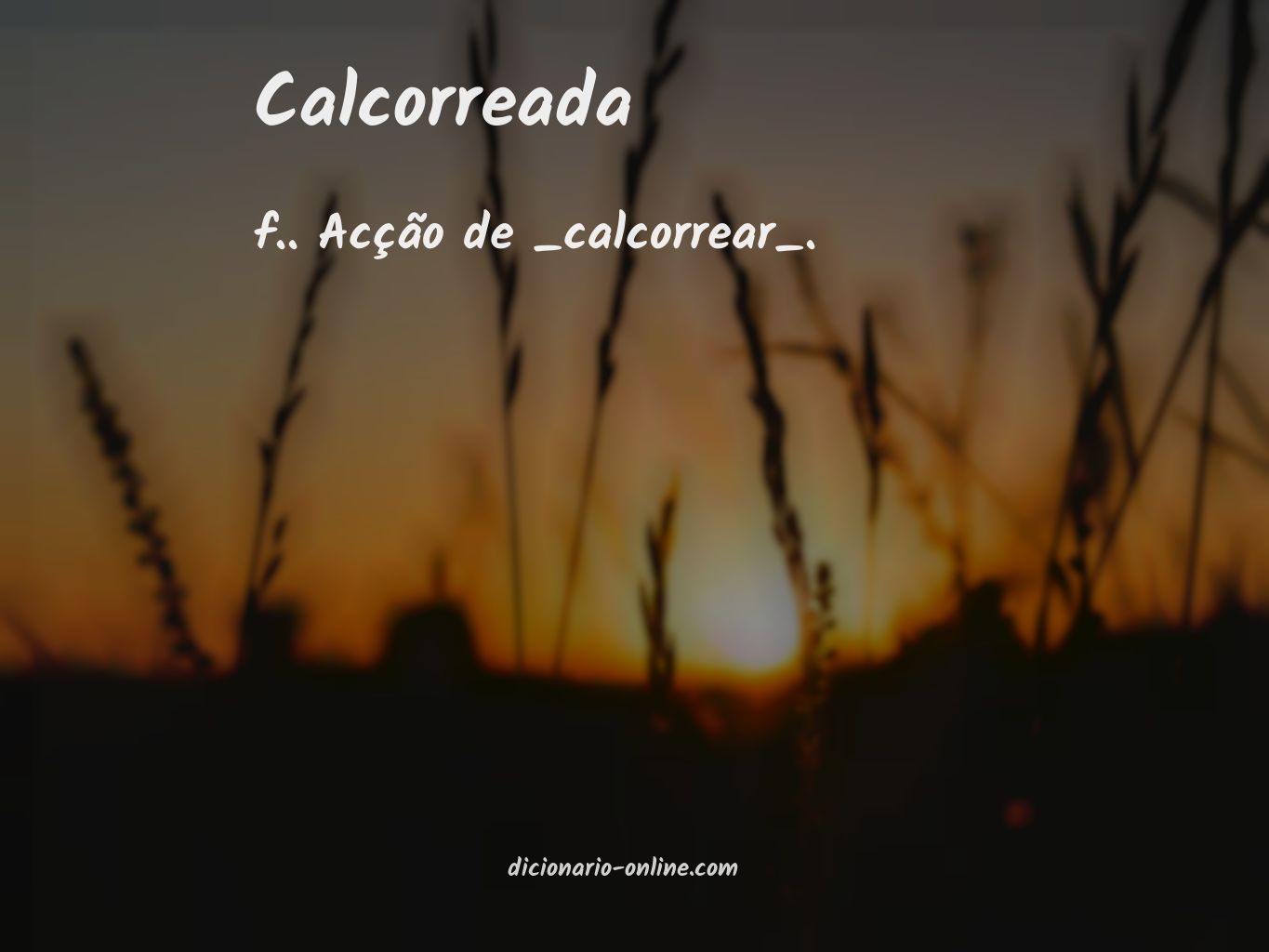 Significado de calcorreada