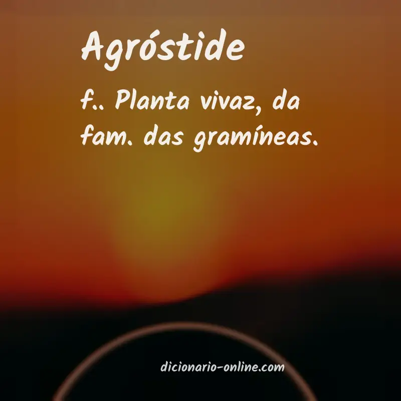 Significado de agróstide