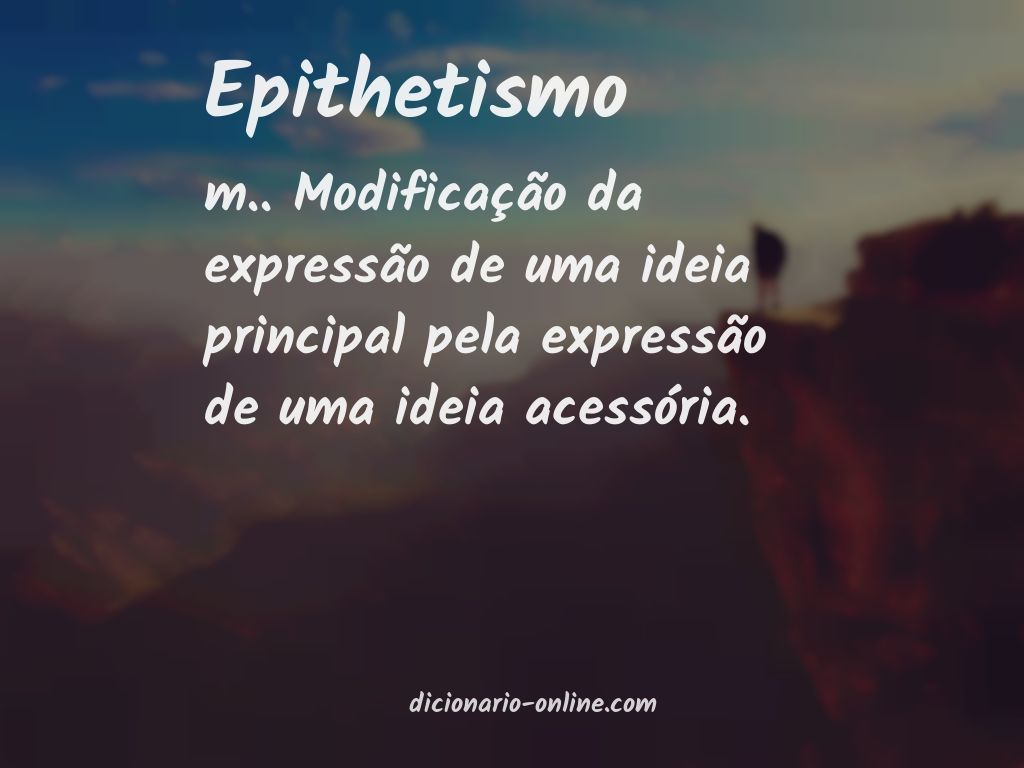 Significado de epithetismo