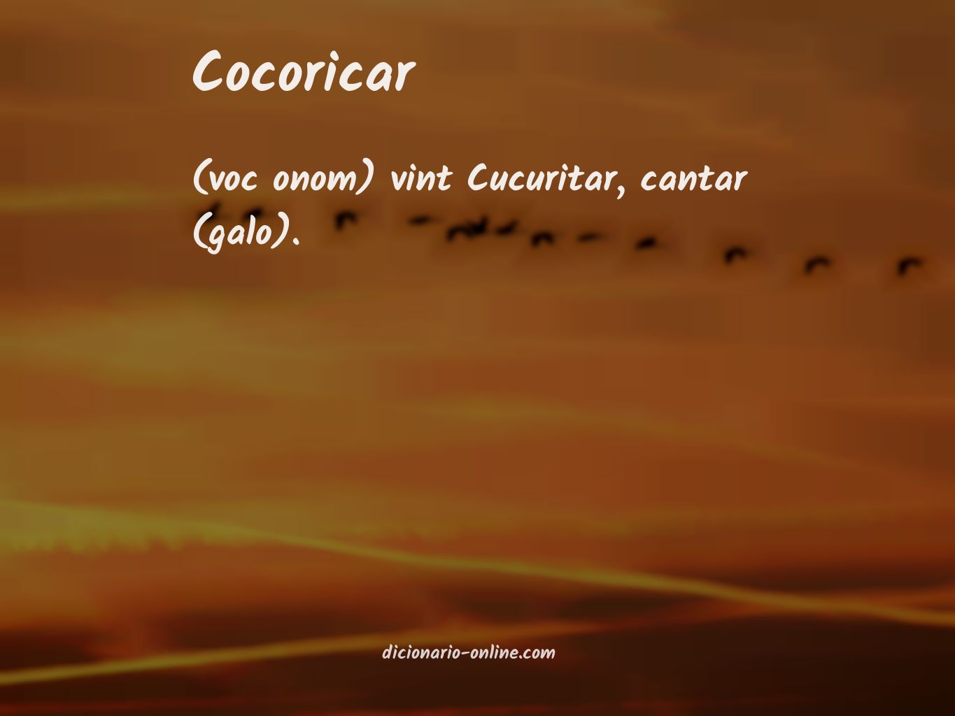 Significado de cocoricar