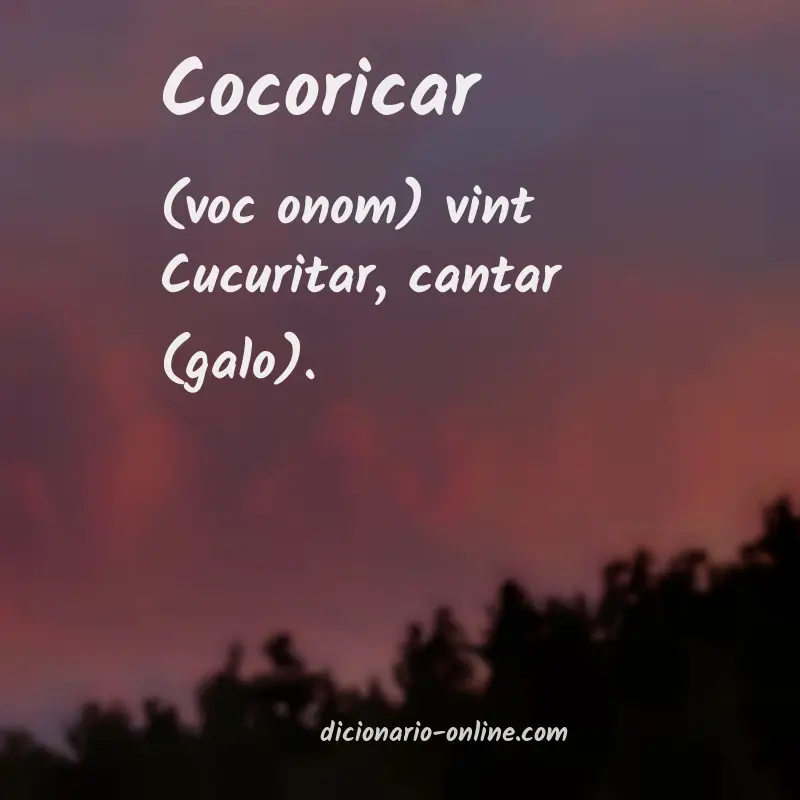 Significado de cocoricar