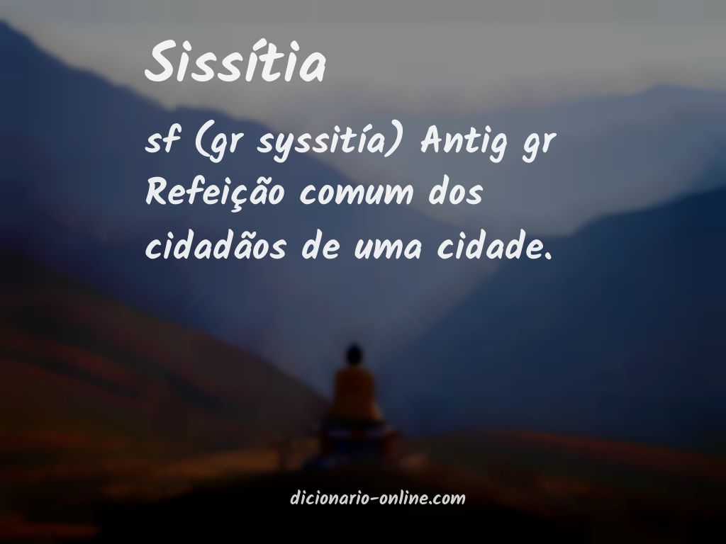 Significado de sissítia