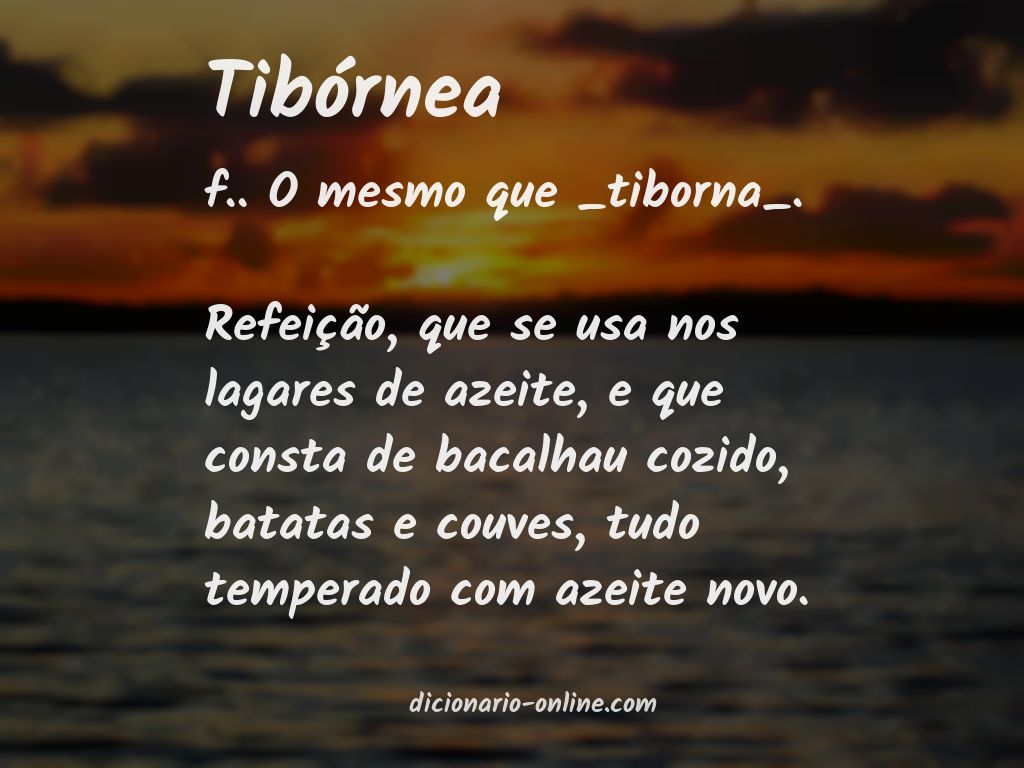 Significado de tibórnea