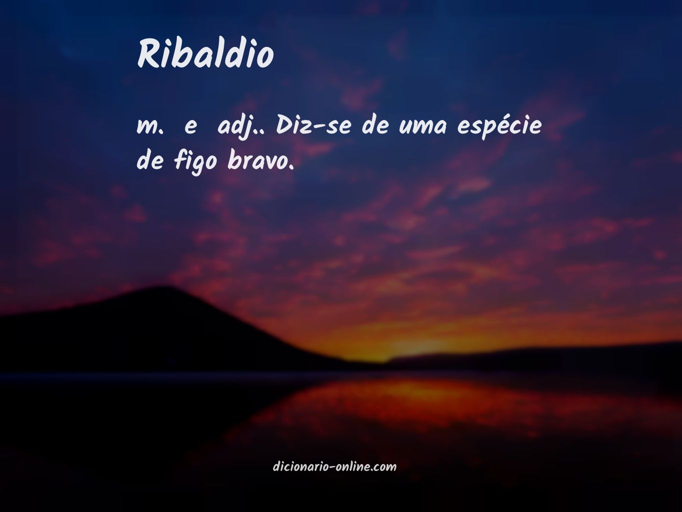 Significado de ribaldio