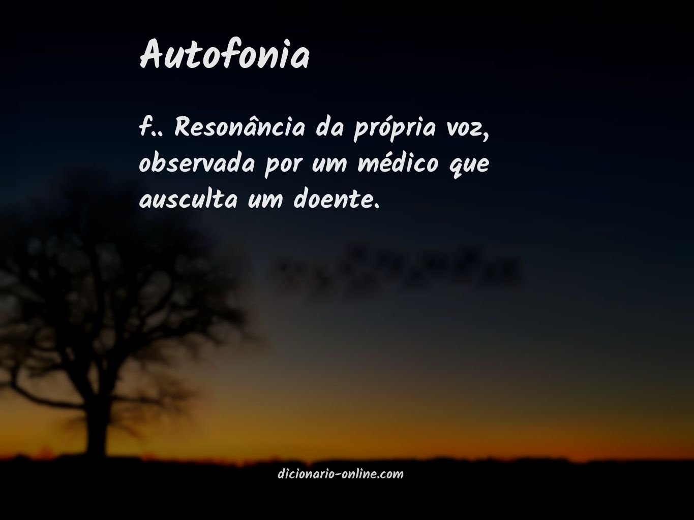 Significado de autofonia