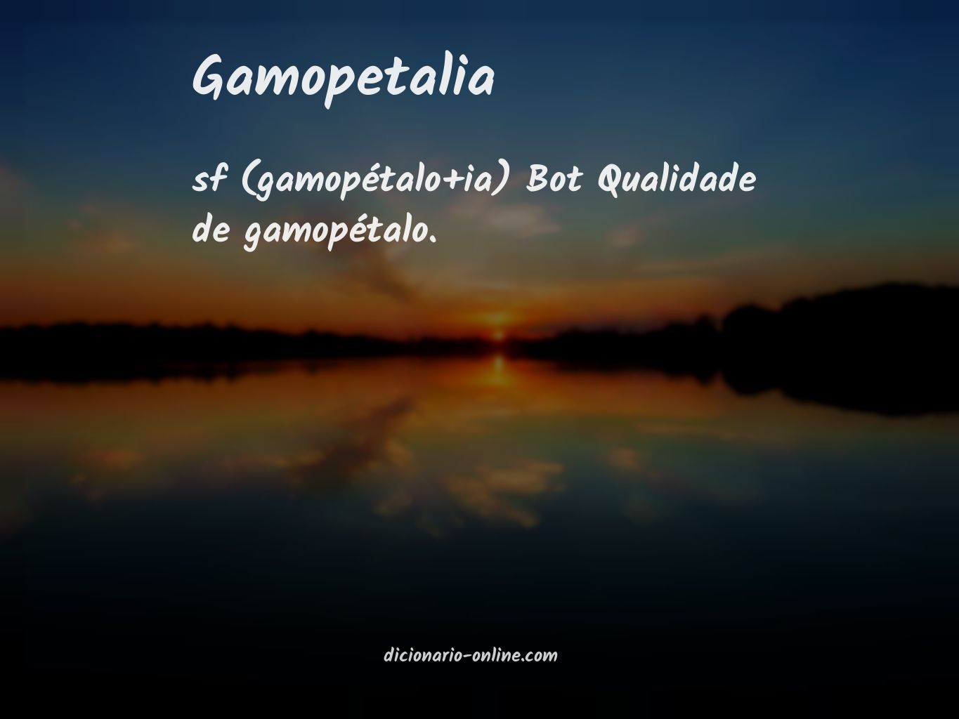 Significado de gamopetalia