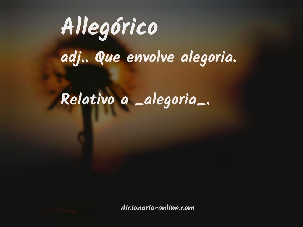 Significado de allegórico