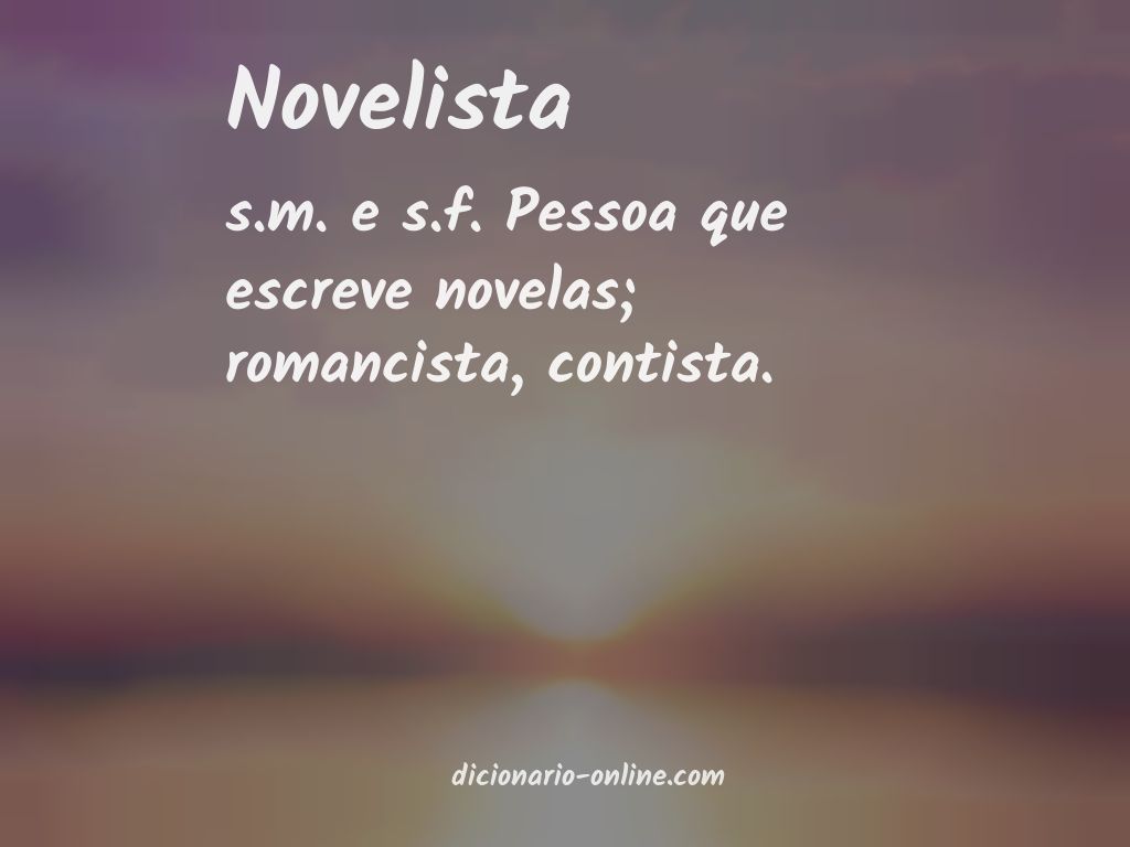 Significado de novelista