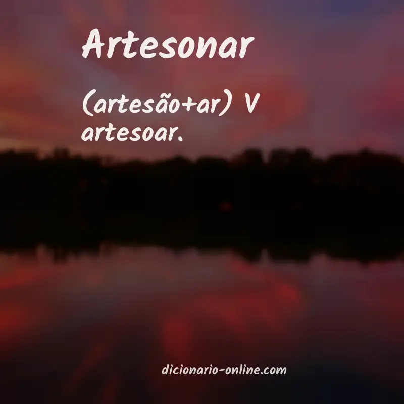 Significado de artesonar