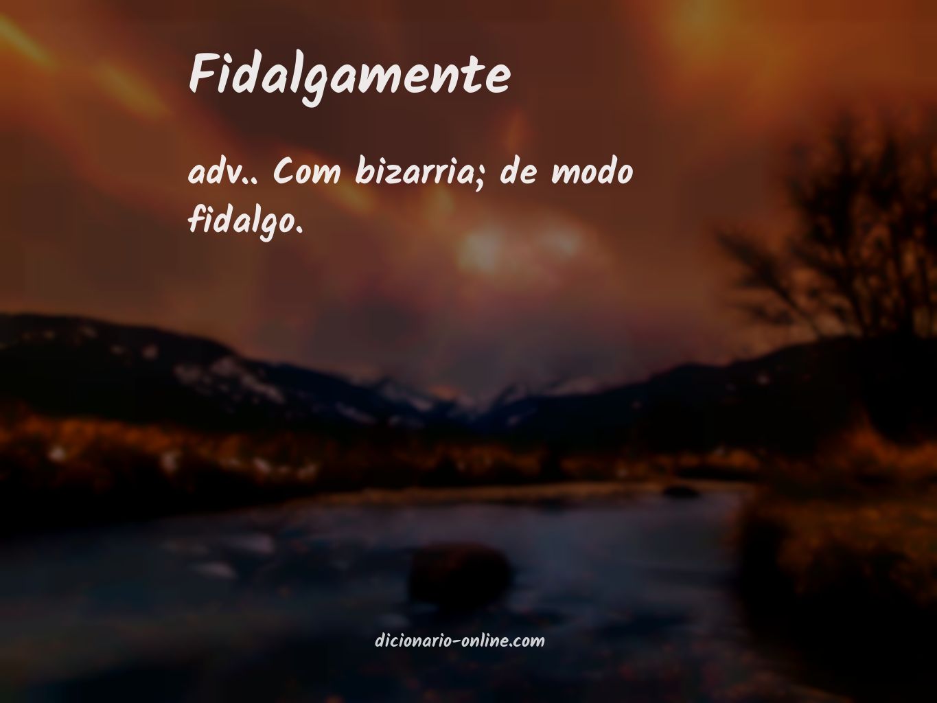 Significado de fidalgamente