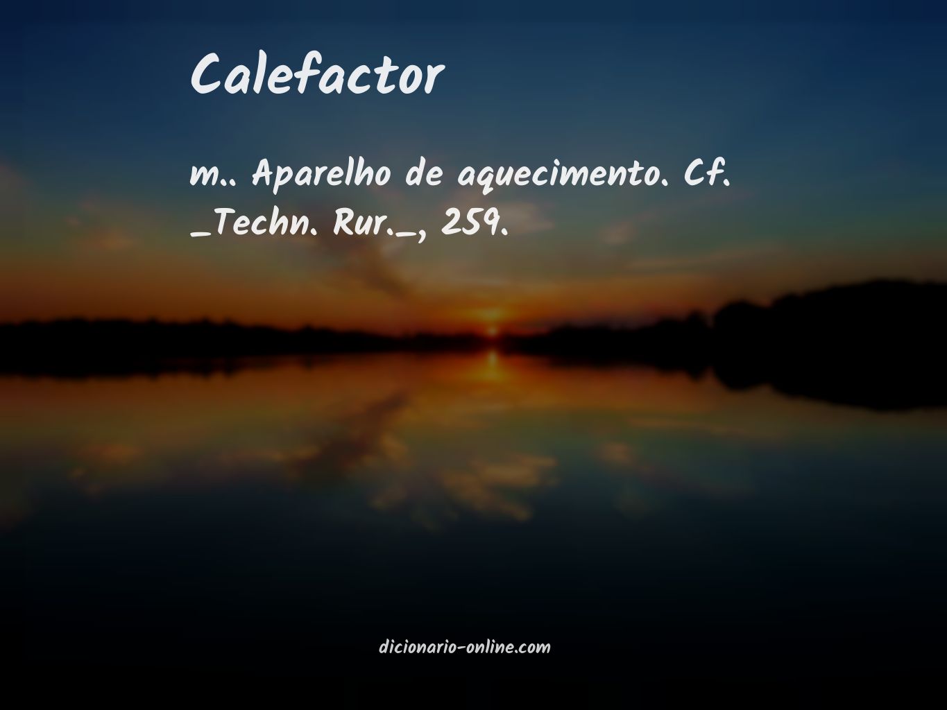 Significado de calefactor