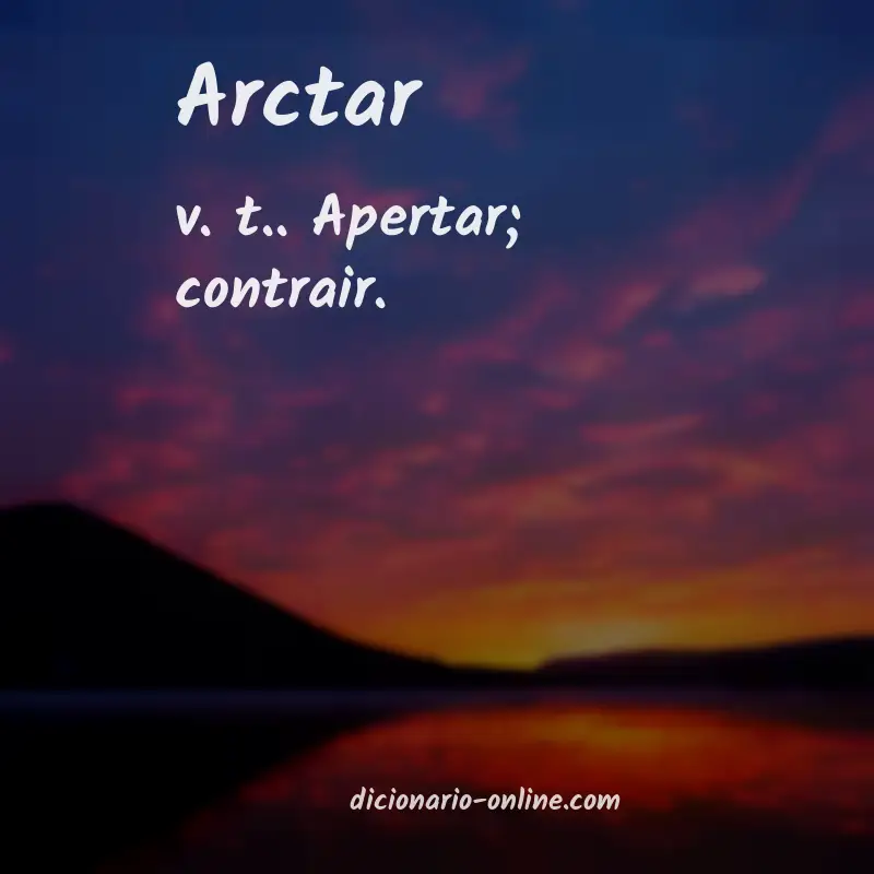 Significado de arctar