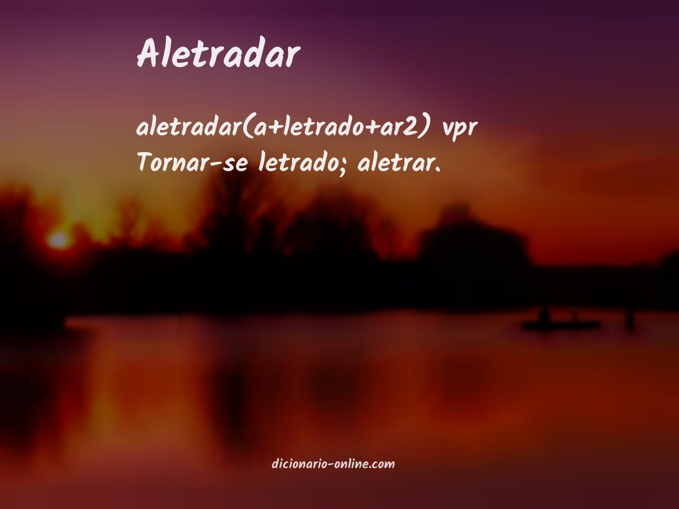 Significado de aletradar