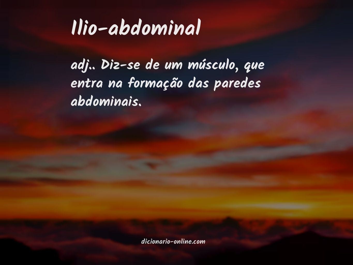 Significado de ilio-abdominal