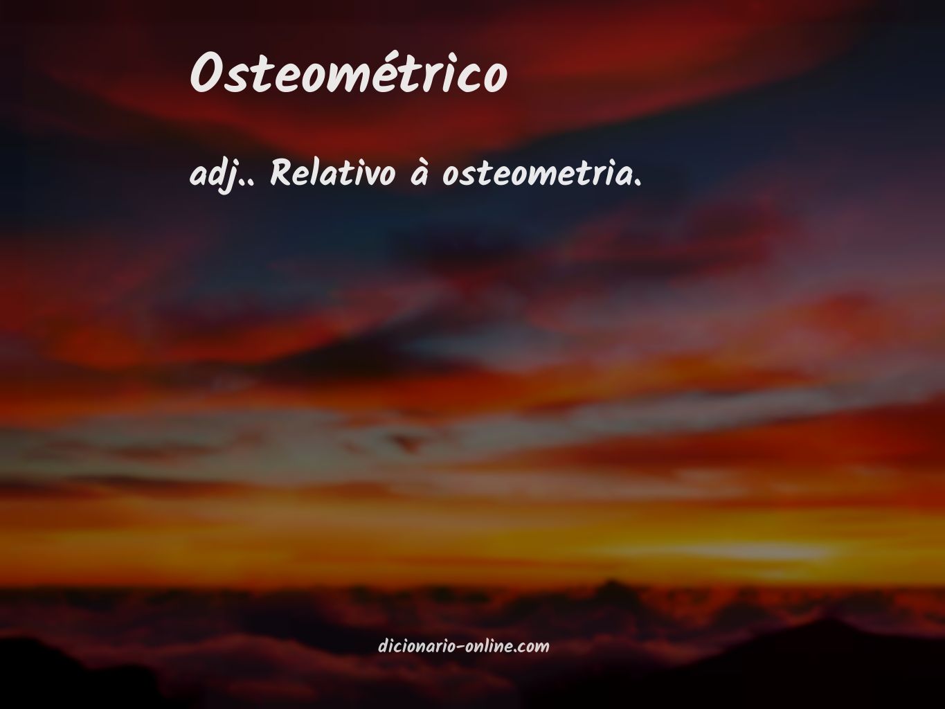 Significado de osteométrico