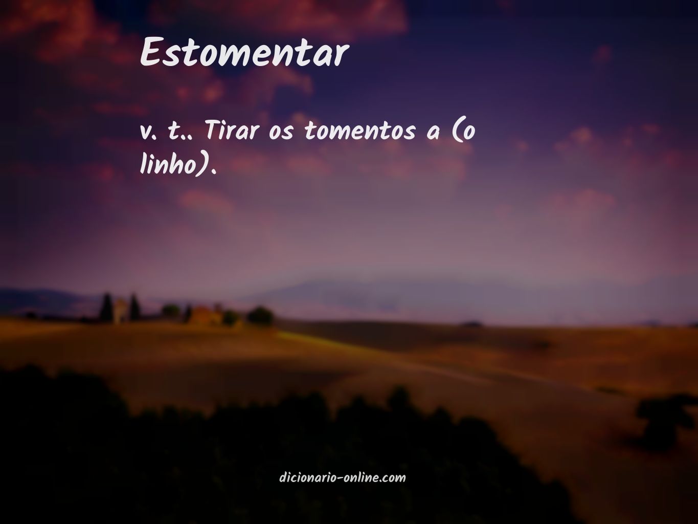 Significado de estomentar