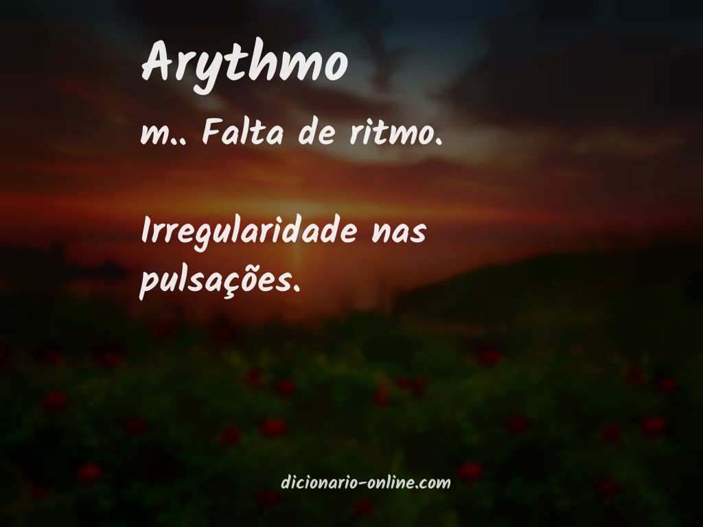 Significado de arythmo