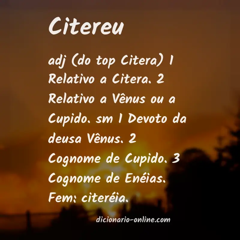 Significado de citereu