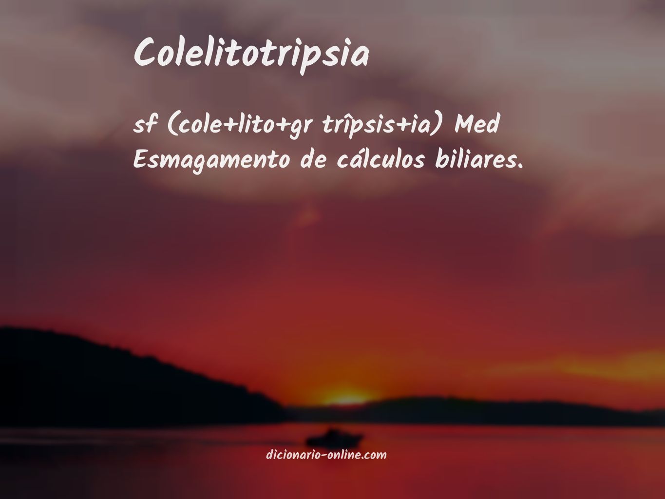 Significado de colelitotripsia