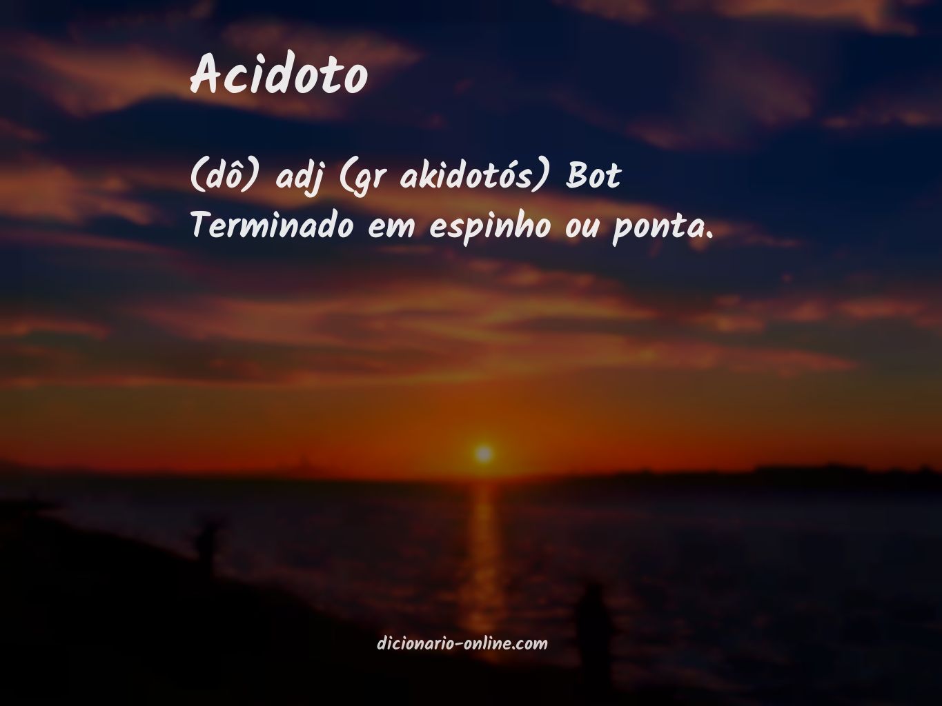 Significado de acidoto