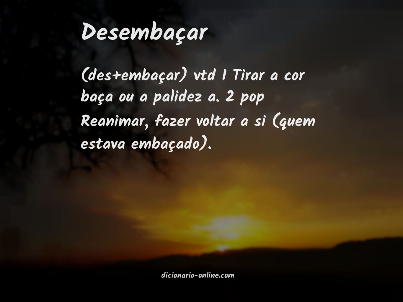 Significado de desembaçar