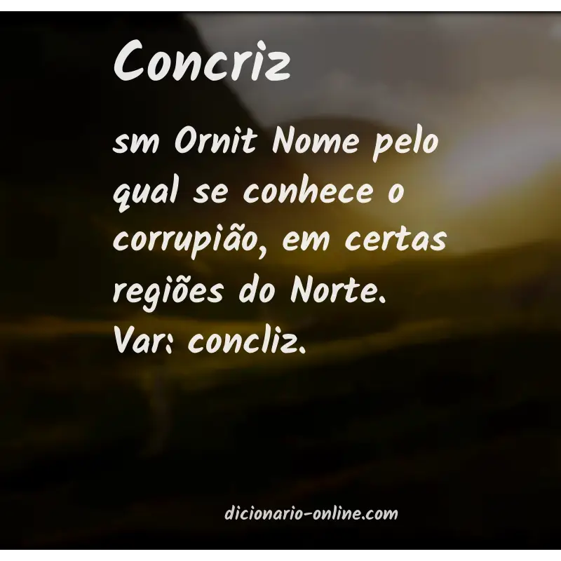 Significado de concriz