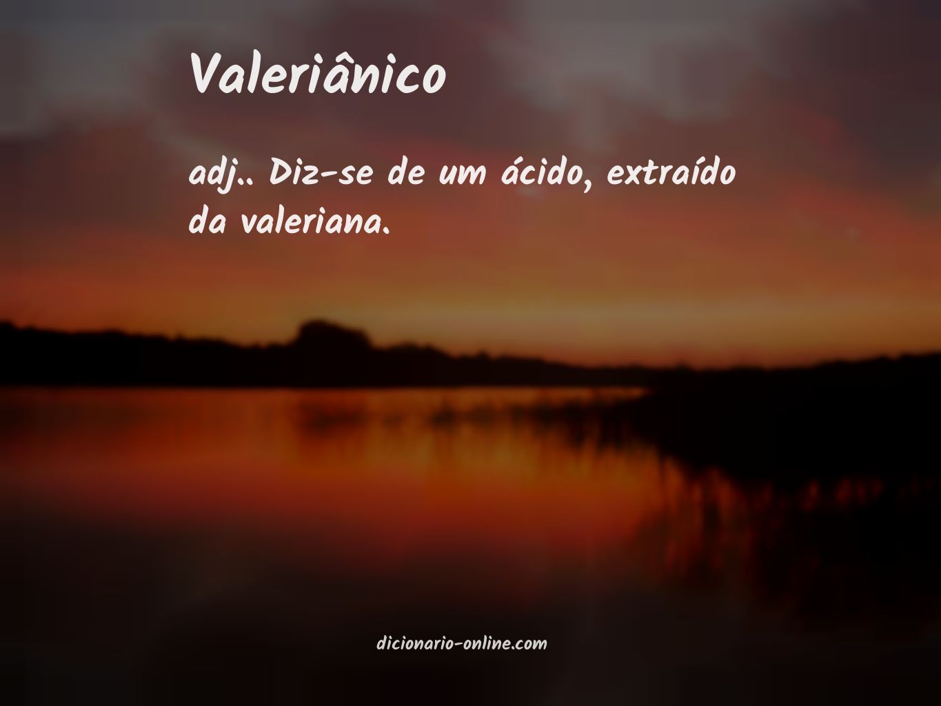 Significado de valeriânico