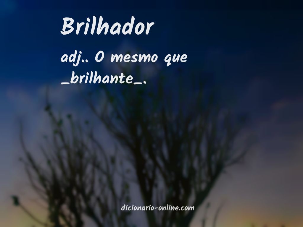 Significado de brilhador