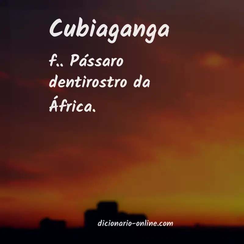 Significado de cubiaganga