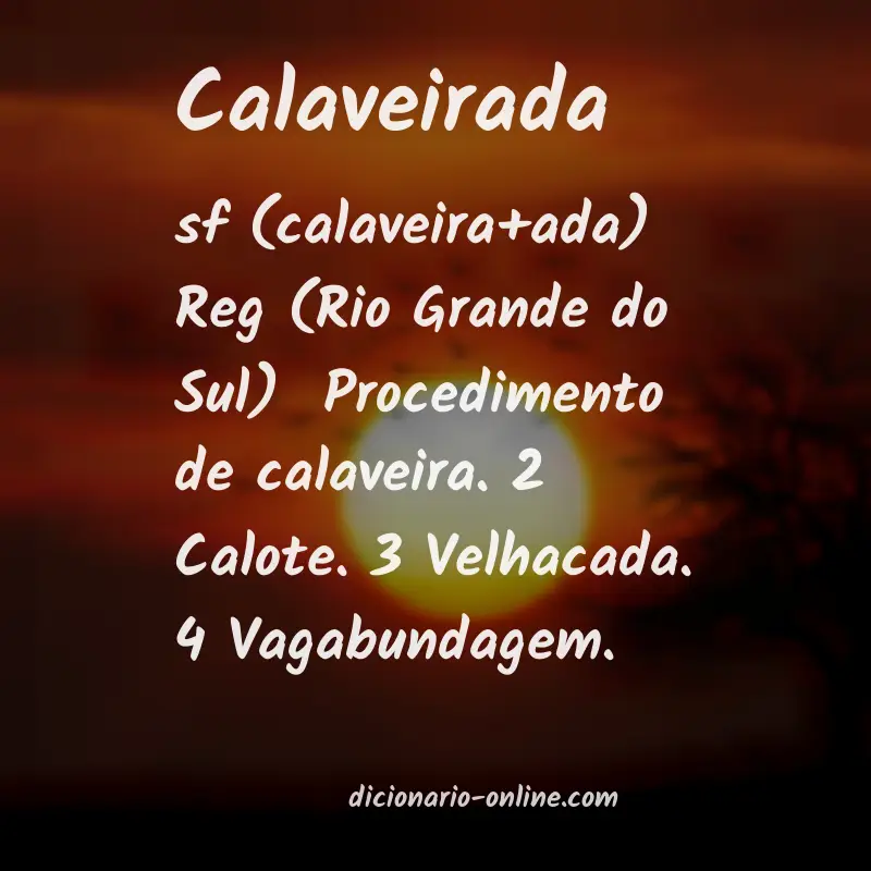 Significado de calaveirada
