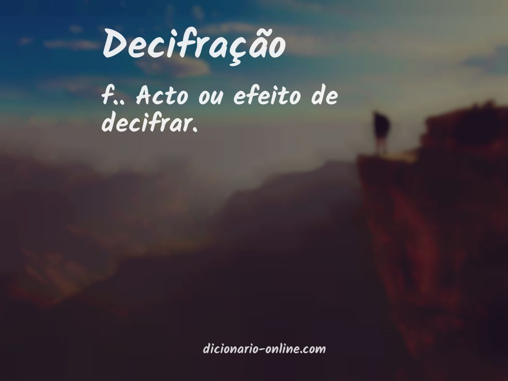 Significado de decifração