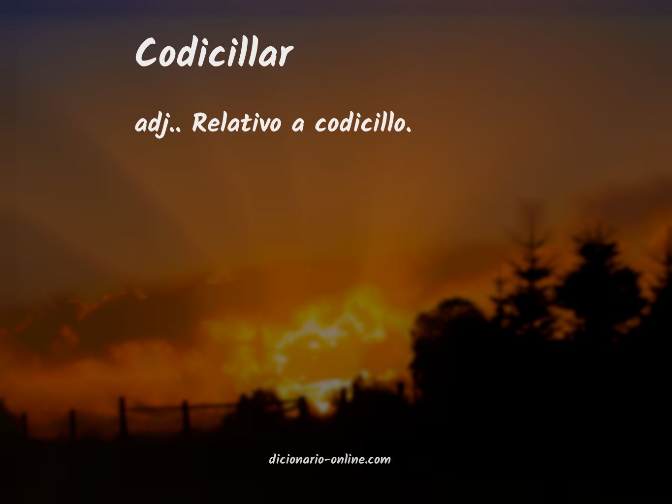 Significado de codicillar