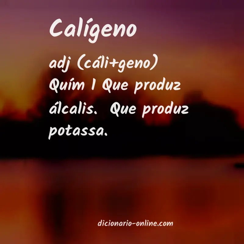 Significado de calígeno