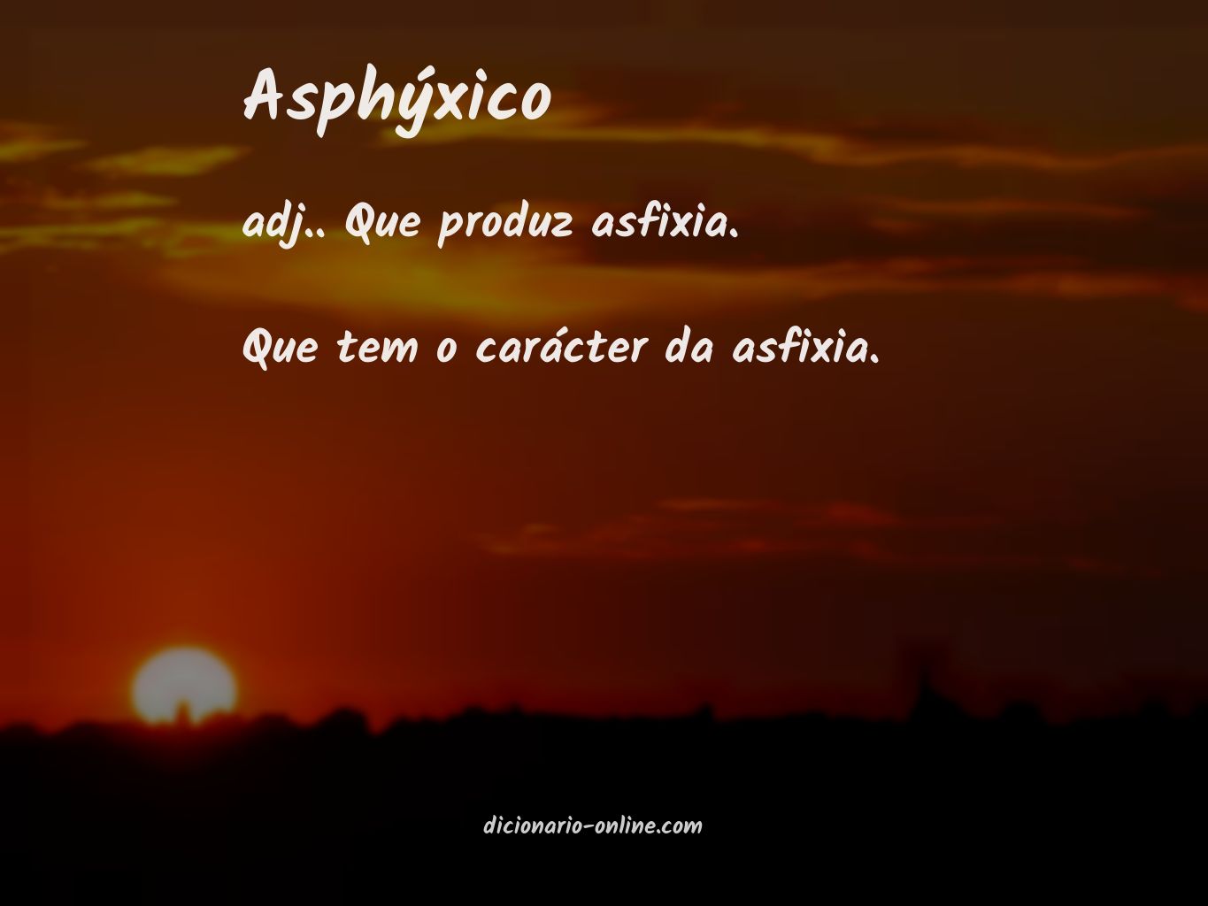 Significado de asphýxico