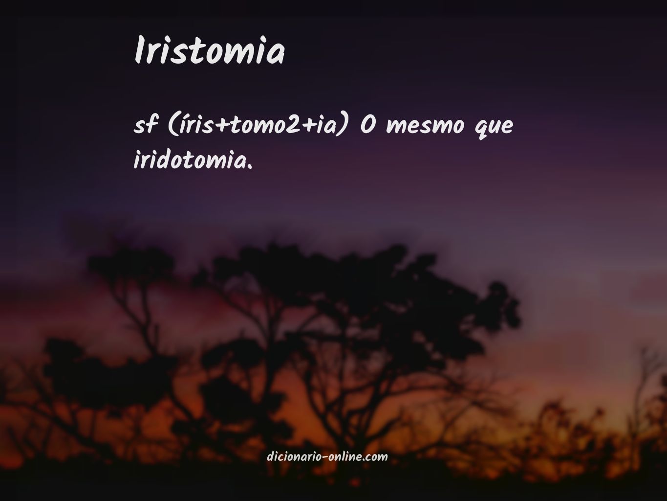 Significado de iristomia