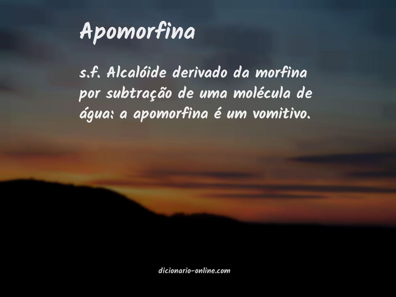 Significado de apomorfina