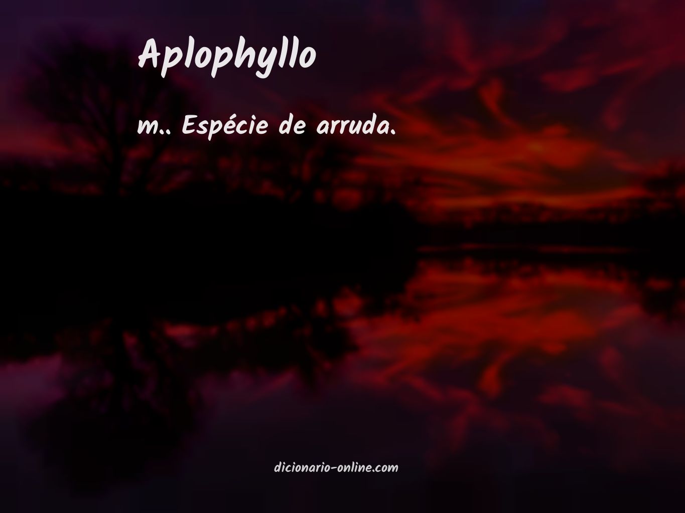Significado de aplophyllo