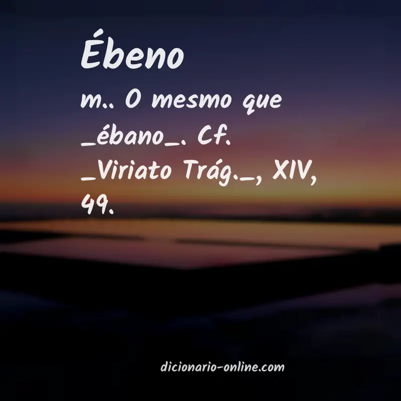 Significado de ébeno