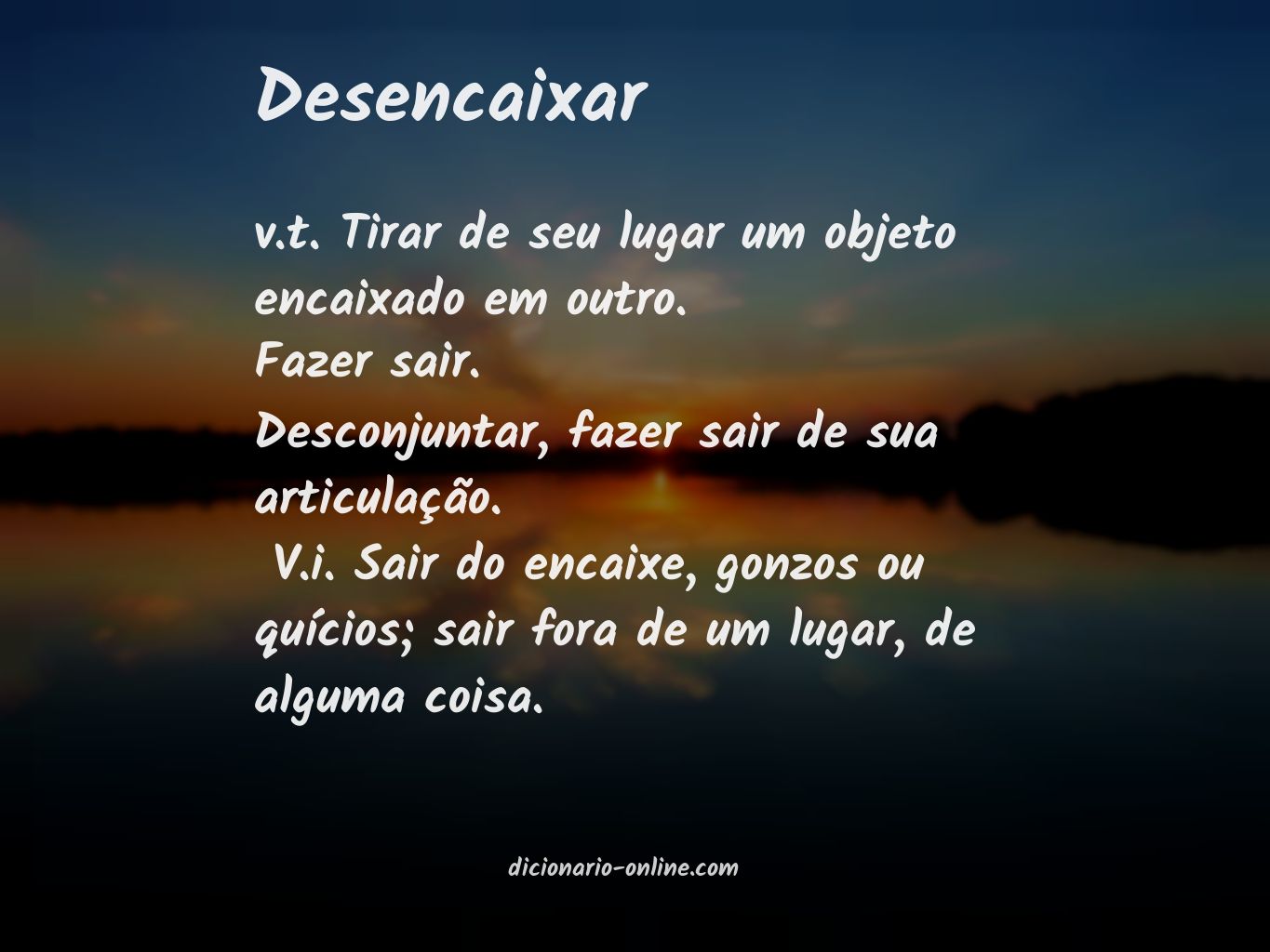 Significado de desencaixar