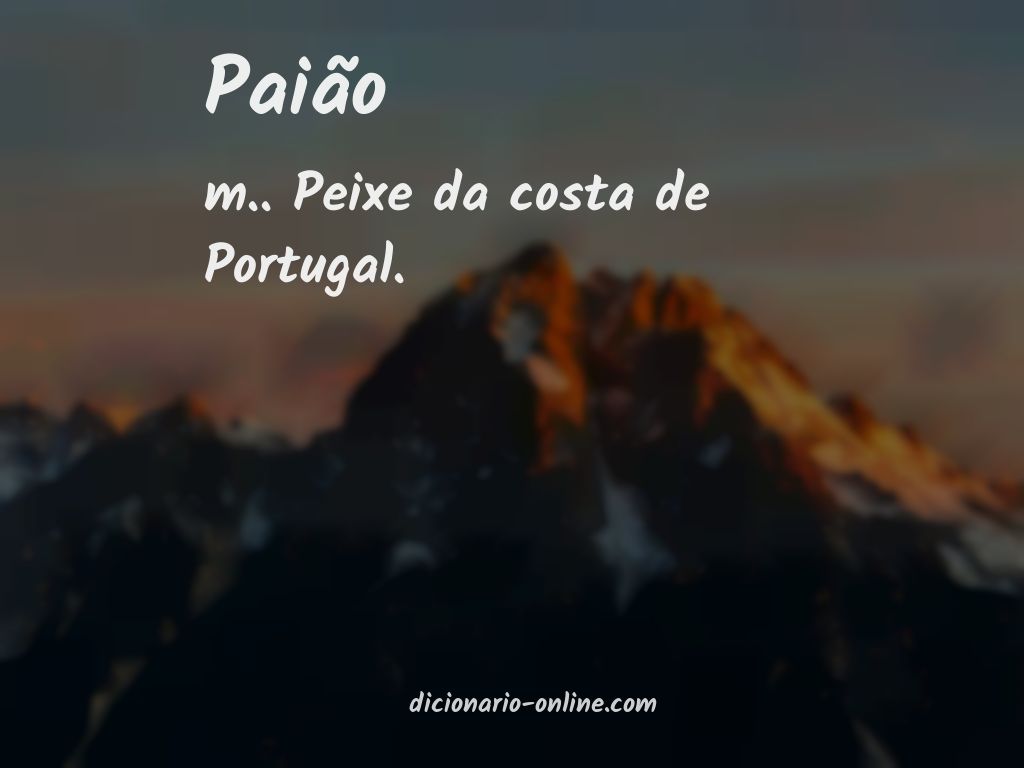 Significado de paião