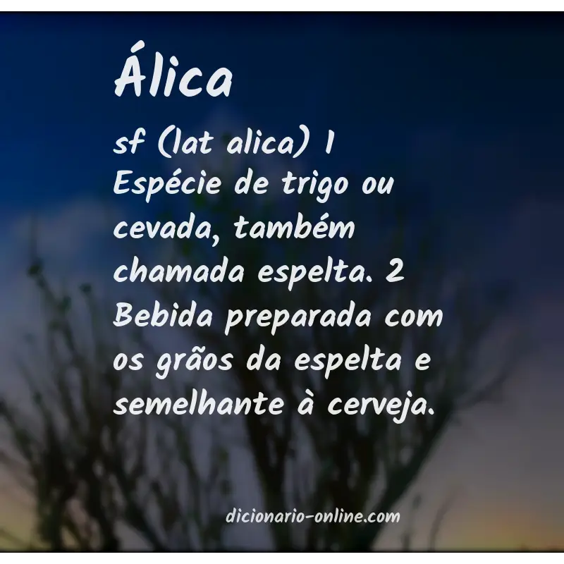 Significado de álica