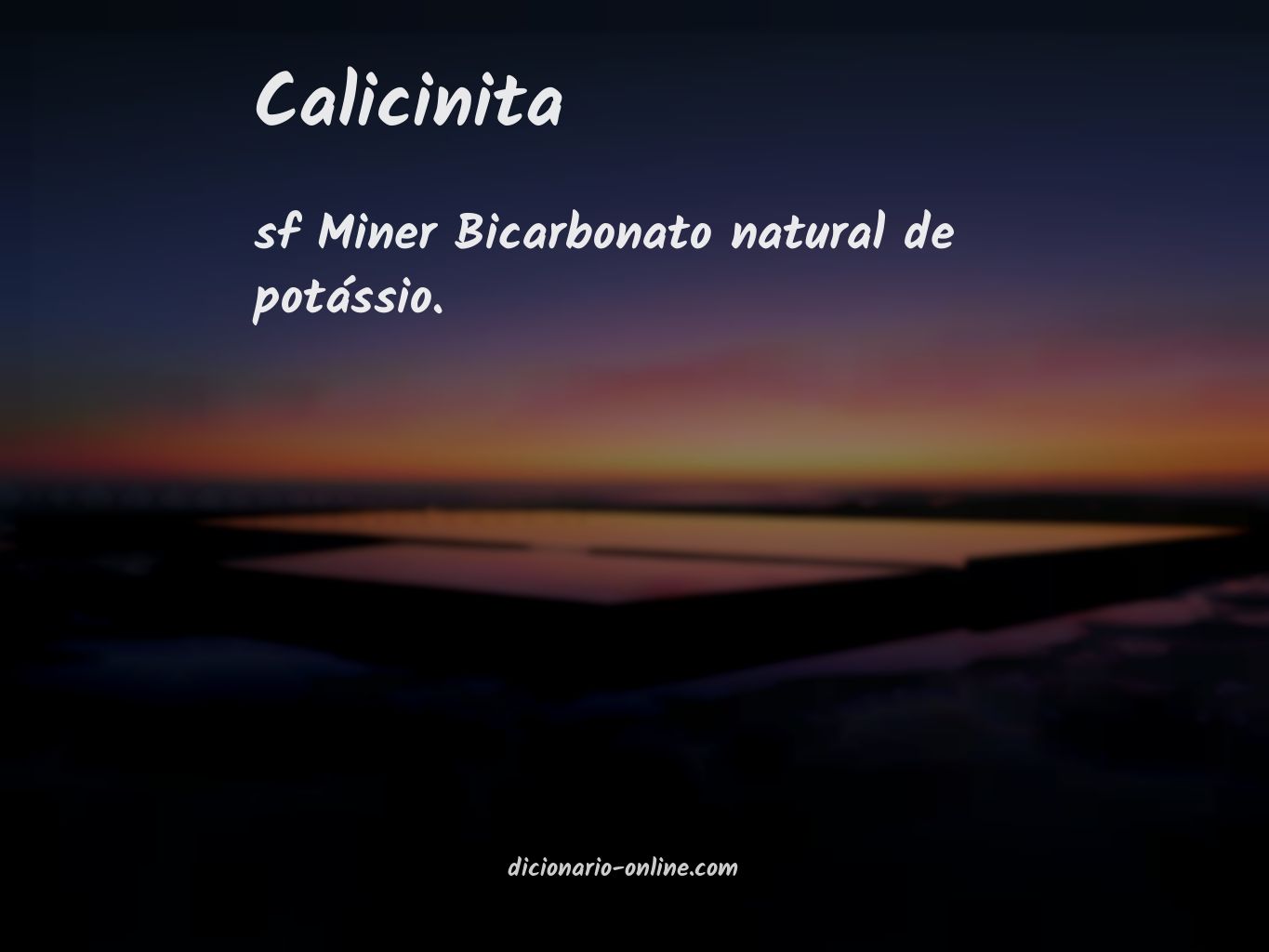 Significado de calicinita